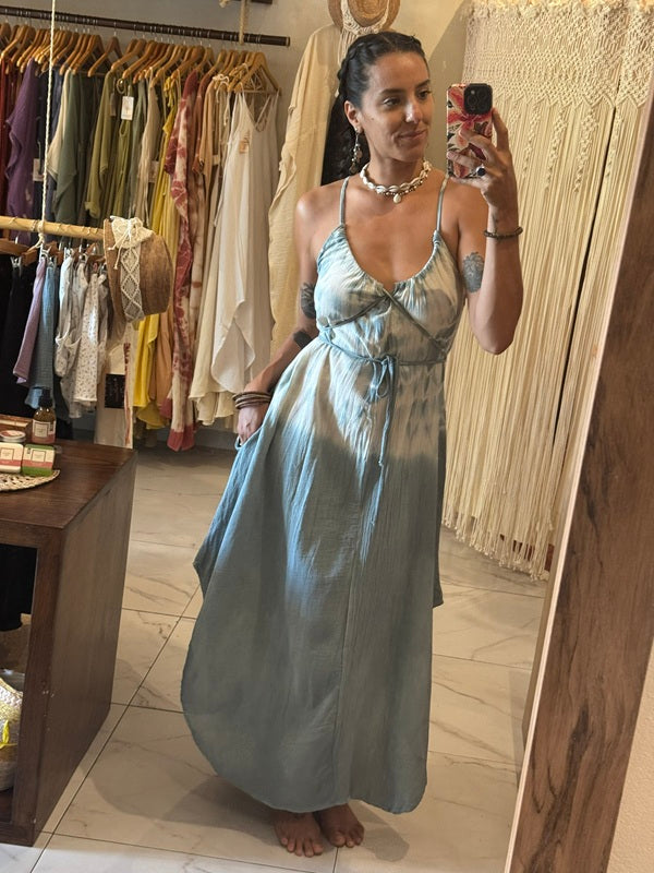 Vestido Angela Tie Dye Azul Cielo