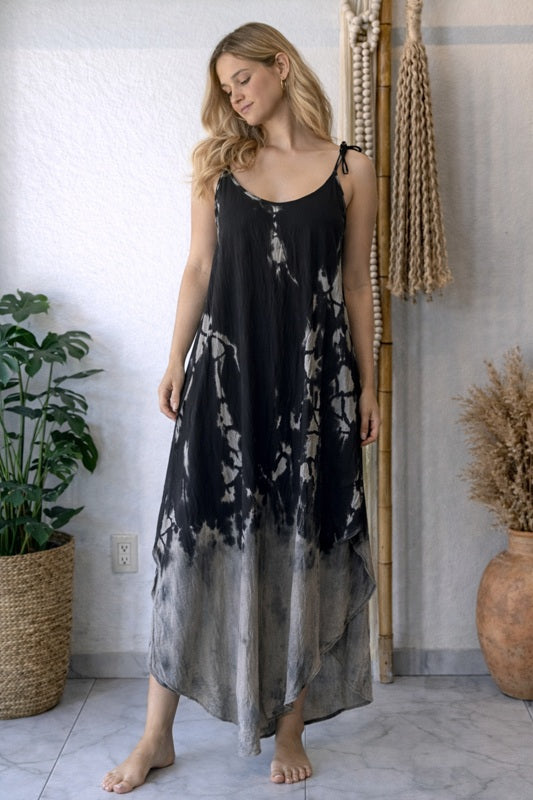 Vestido Amara Tie Dye Negro - Gris