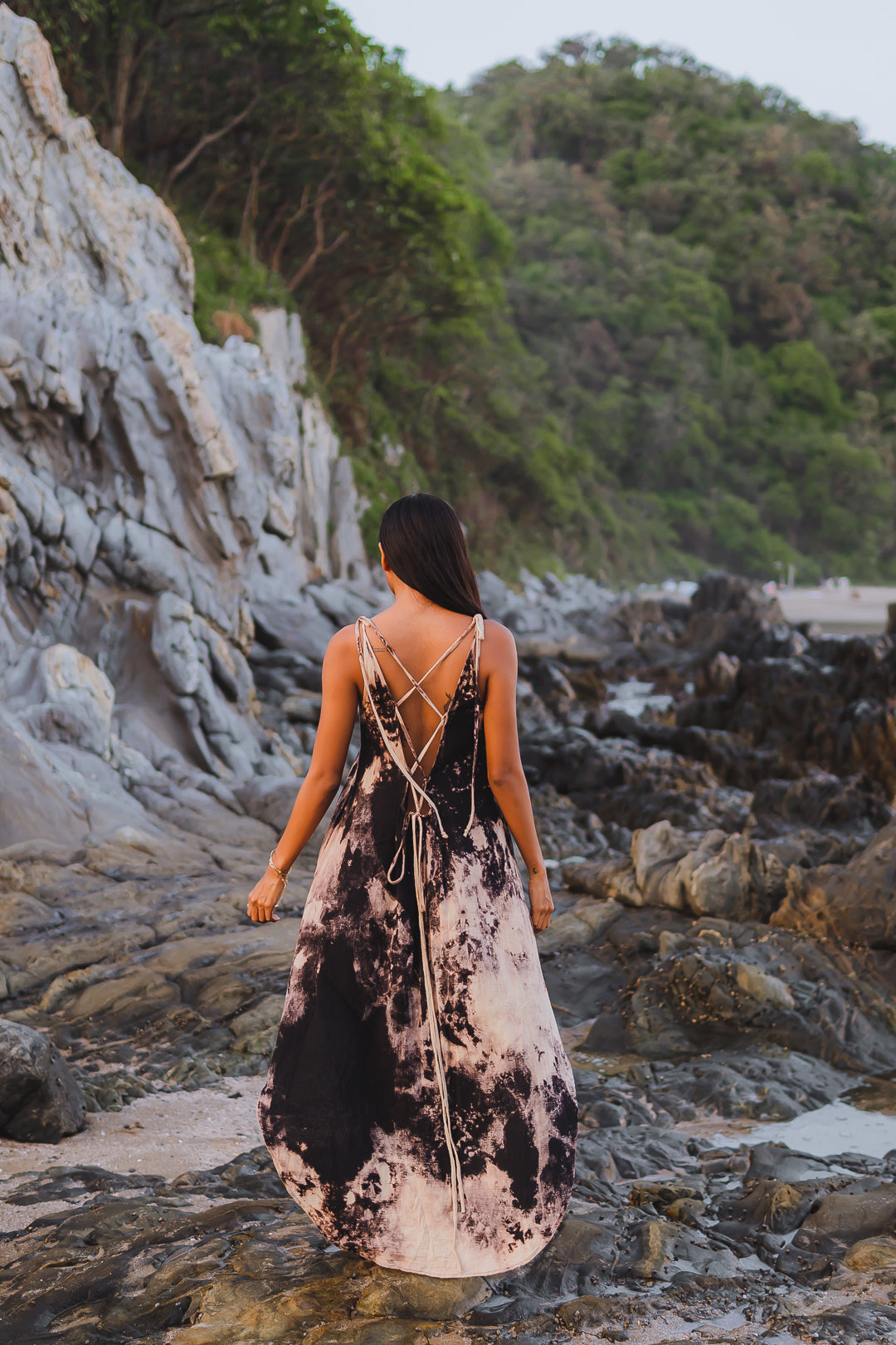 Vestido Amara Tie Dye Negro