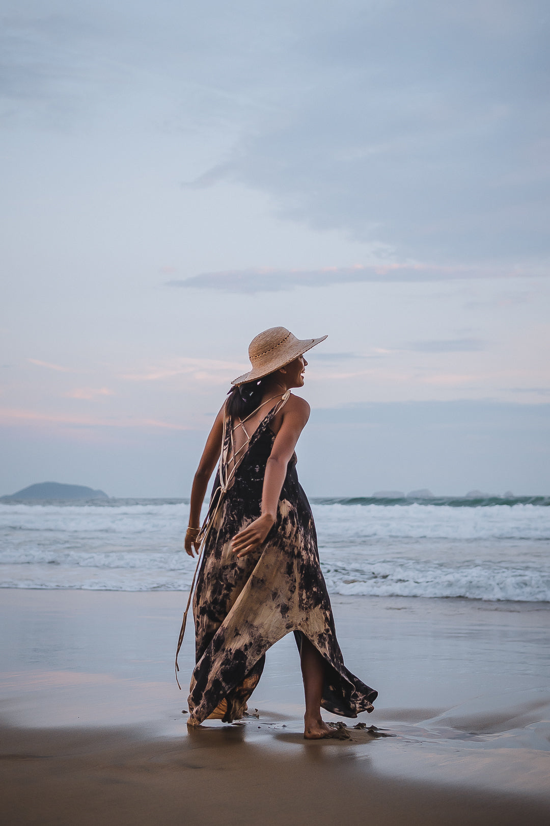 Amara Black Tie Dye Dress