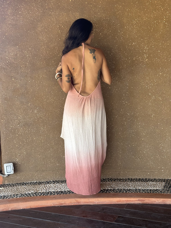 Vestido Freda Degradado Doble Mauve