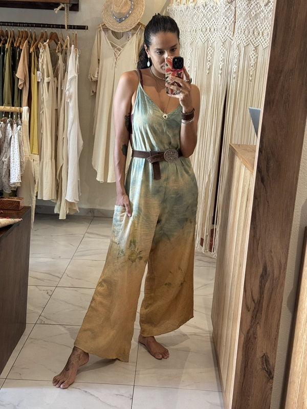 Jumpsuit Amalia Tie Dye Verde-Azul-Amarillo