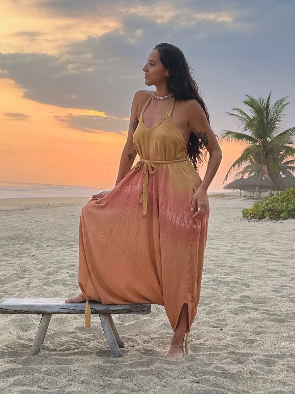 Jumpsuit Antonia Centro Degradado Coral Naranja