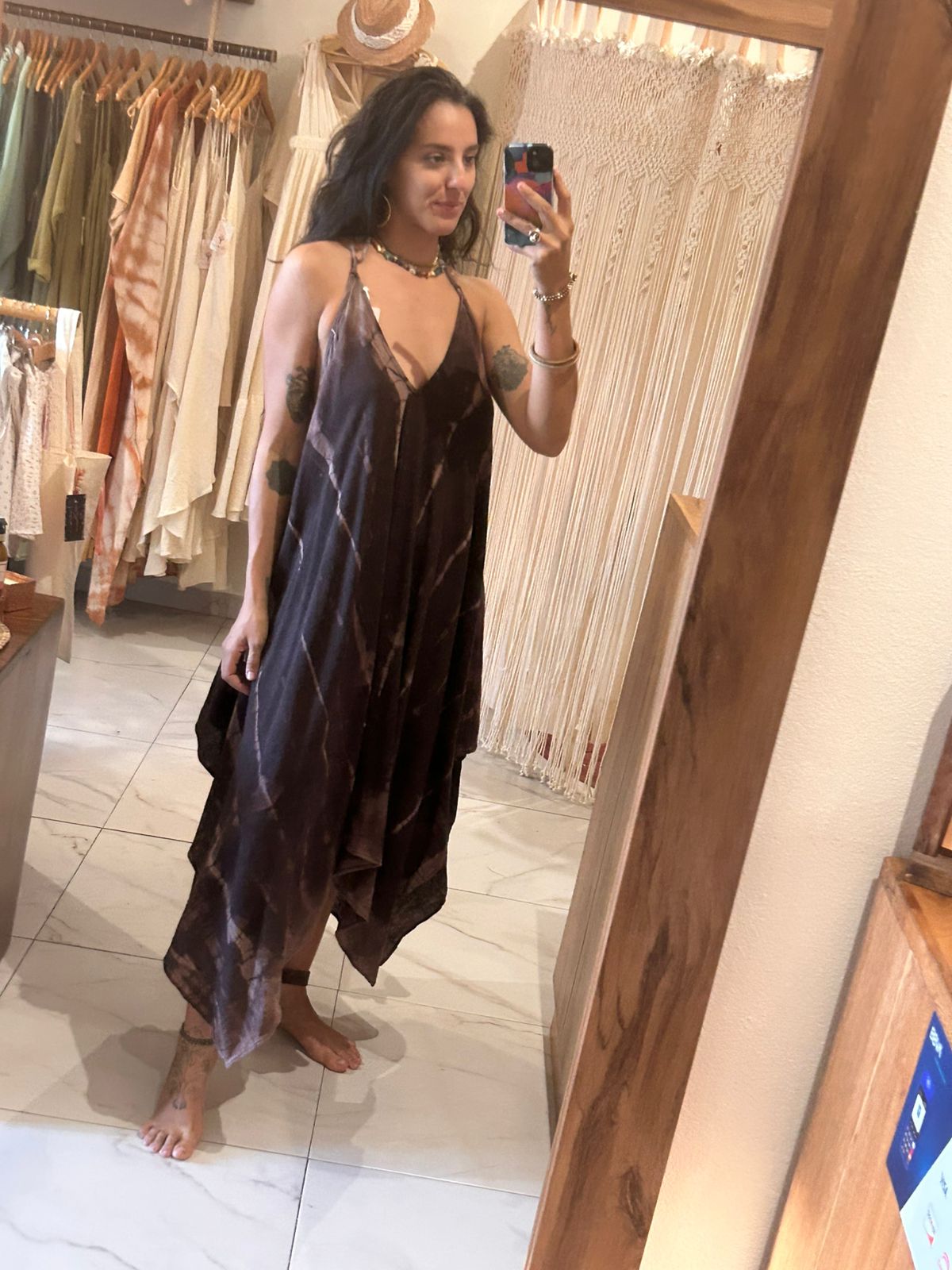 Vestido Luisa Tie Dye Café