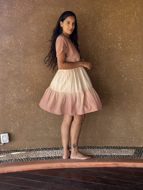 Vestido Osma Degradado Doble Mauve