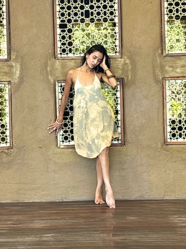 Vestido Freda Tie Dye Nubes Ocre