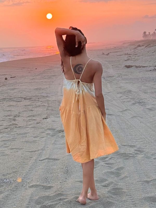 Vestido Leonora Corto Tie Dye Melon