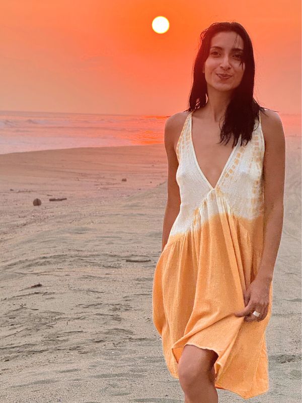 Vestido Leonora Corto Tie Dye Melon