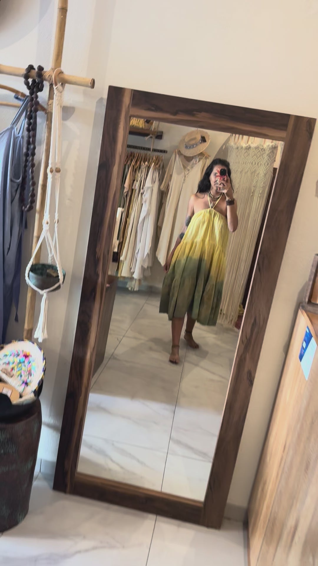 Falda Leonora Tie Dye Verde - Amarillo